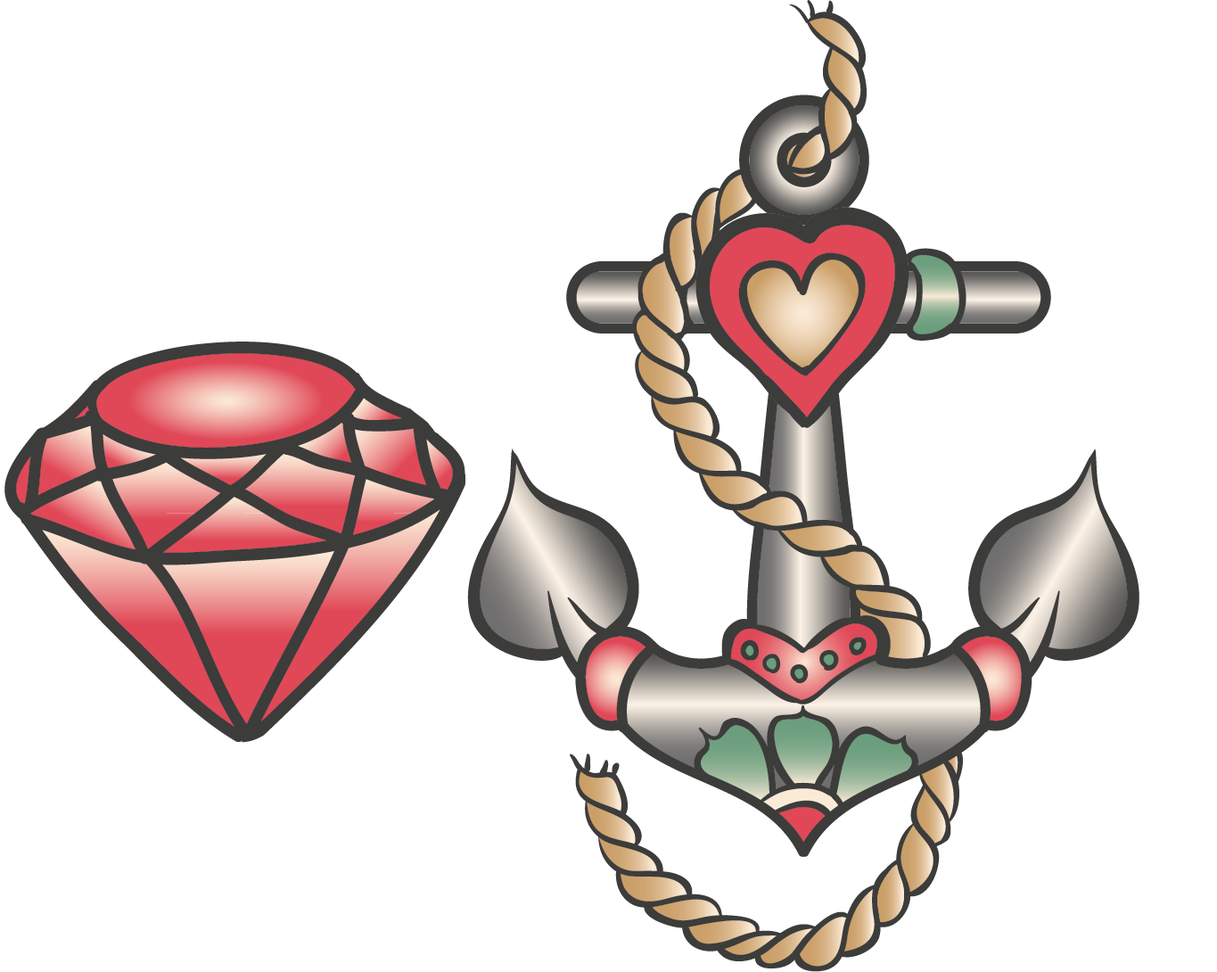 Old School Tattoos Clipart
