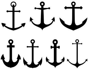 Anchor Instant Digital 7 High Resolution Watercolor Clipart
