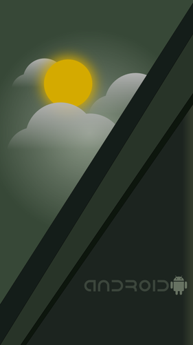 Cloudy Sky With Pale Sun Clipart