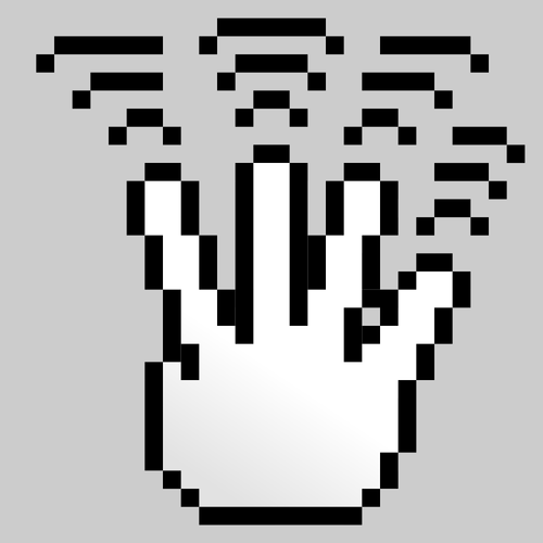 Pixelated Image Of A Hand Clipart