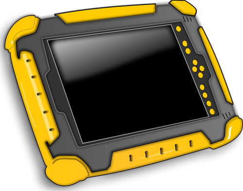 Tablet Pc In A Protected Case Clipart
