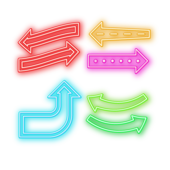 Neon Arrow Clipart