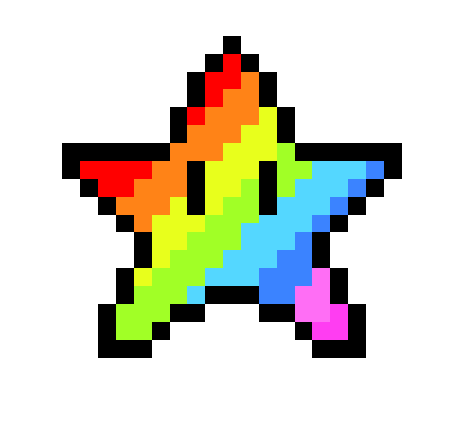 Rainbow Pixel Art Clipart