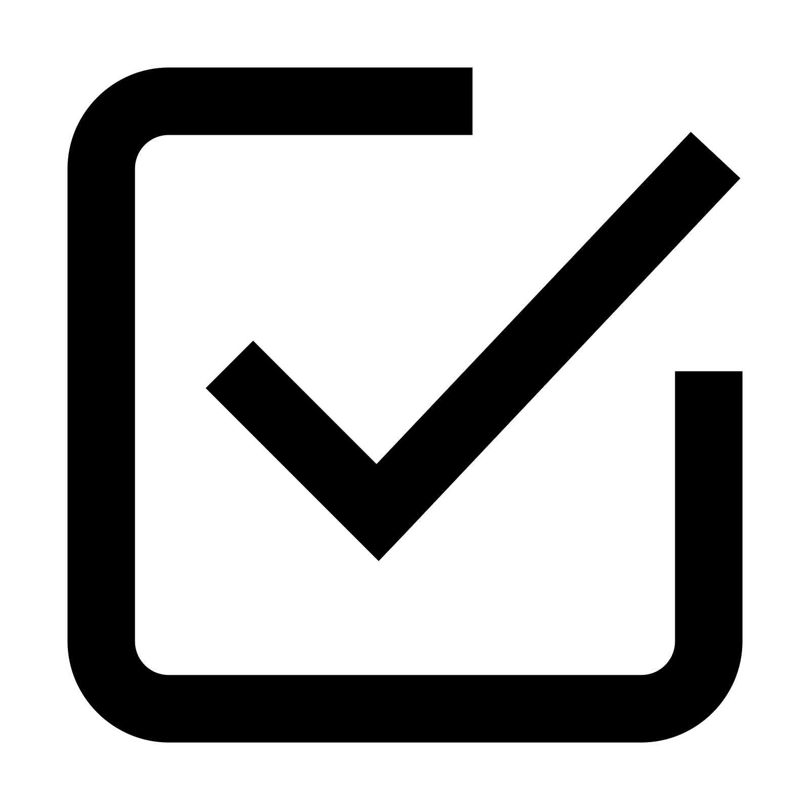 Black Check Mark Clipart