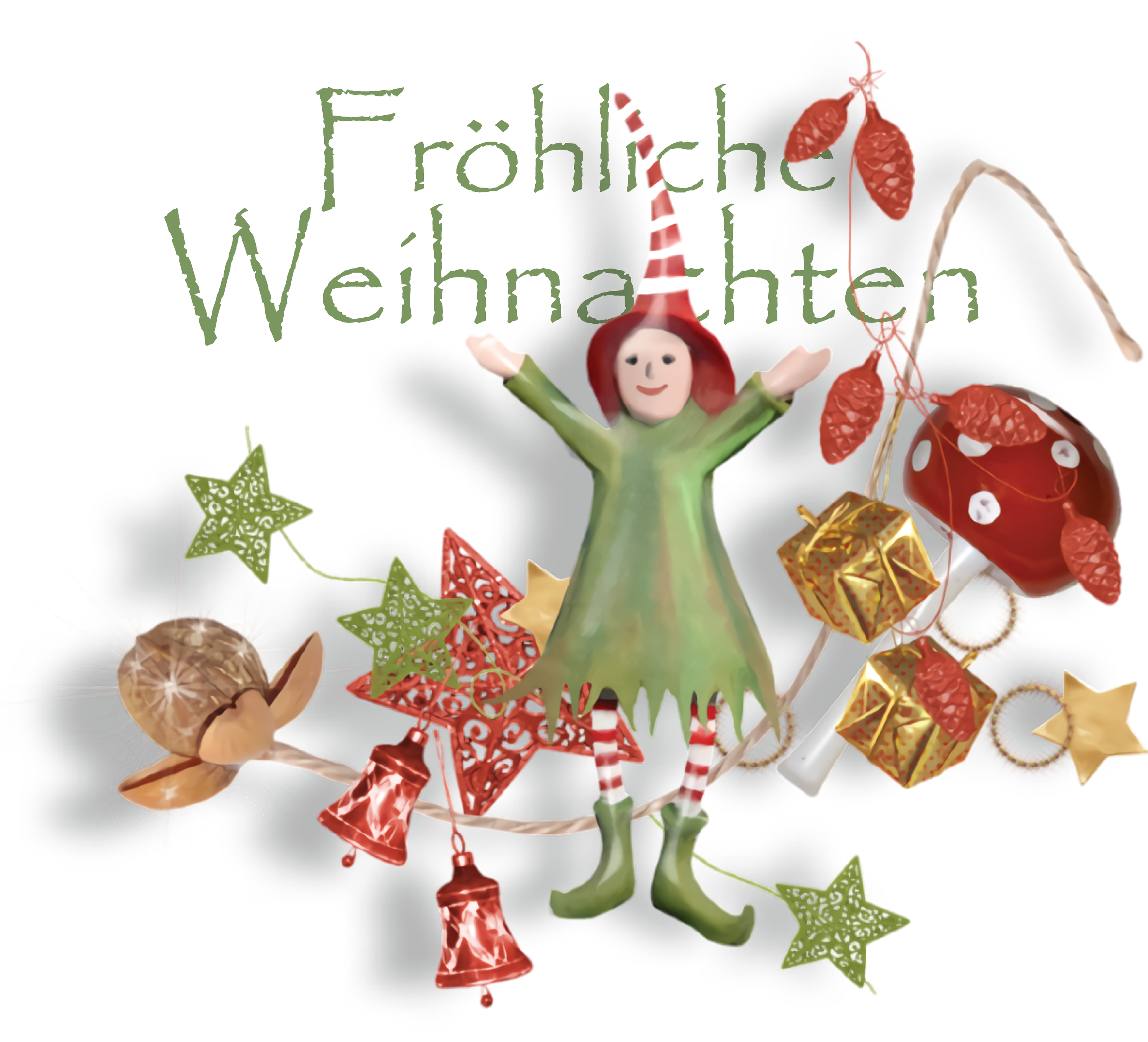 Frohliche Weihnachten Merry Christmas Clipart
