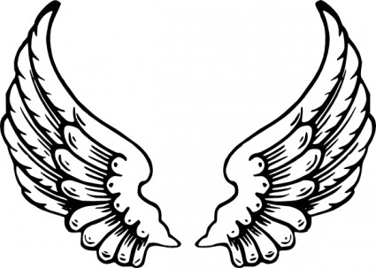 Angel Wings Vector In Open Office Drawing Clipart