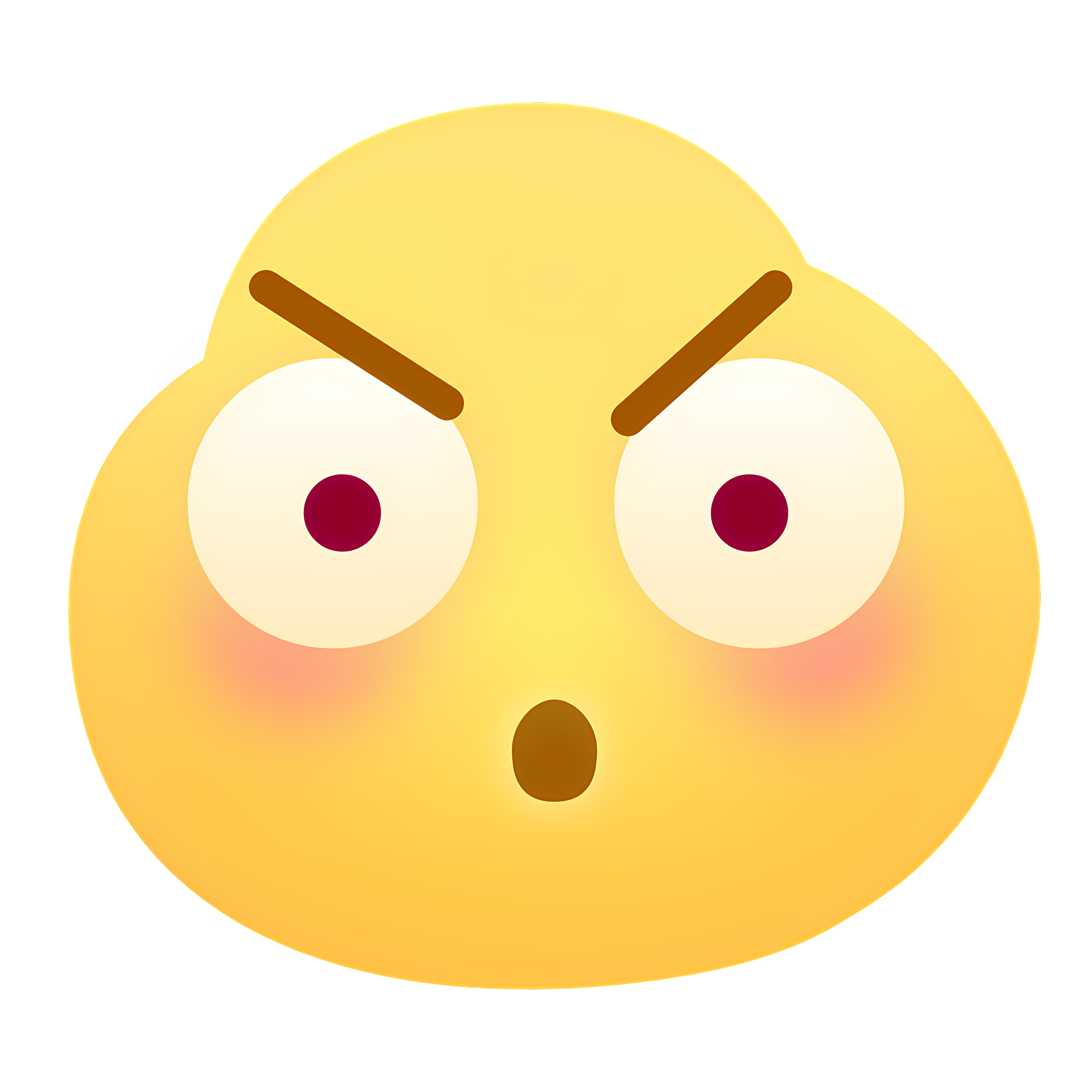 Angry emoji with narrowed eyes and open mouth Clipart