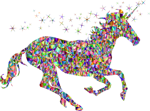 Unicorn In Chromatic Colors Clipart
