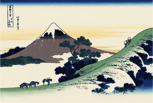 Of Fuji Mountain Clipart