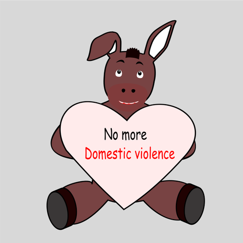 Donkey Against Domestic Violence Clipart
