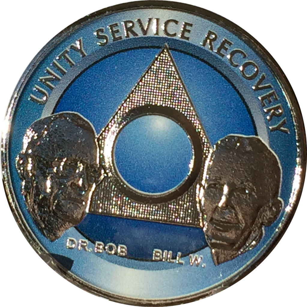 Bill W And Dr Bob Medal Clipart
