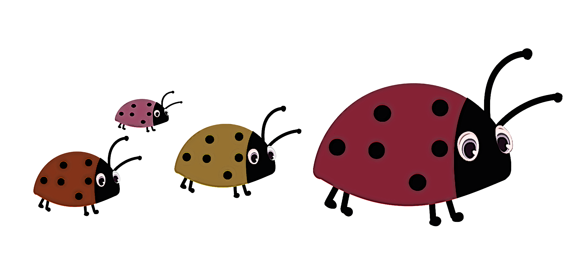 ladybird beetle beetles ant cartoon drawing Clipart