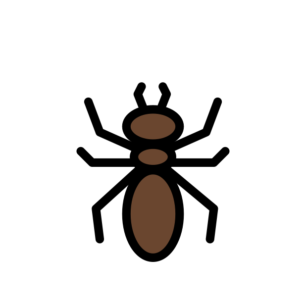 insect ant emoji icon typography Clipart