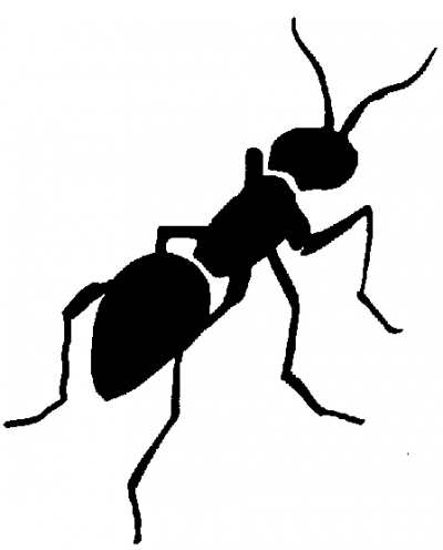 Ant Black And White Ant Fans 2 Clipart