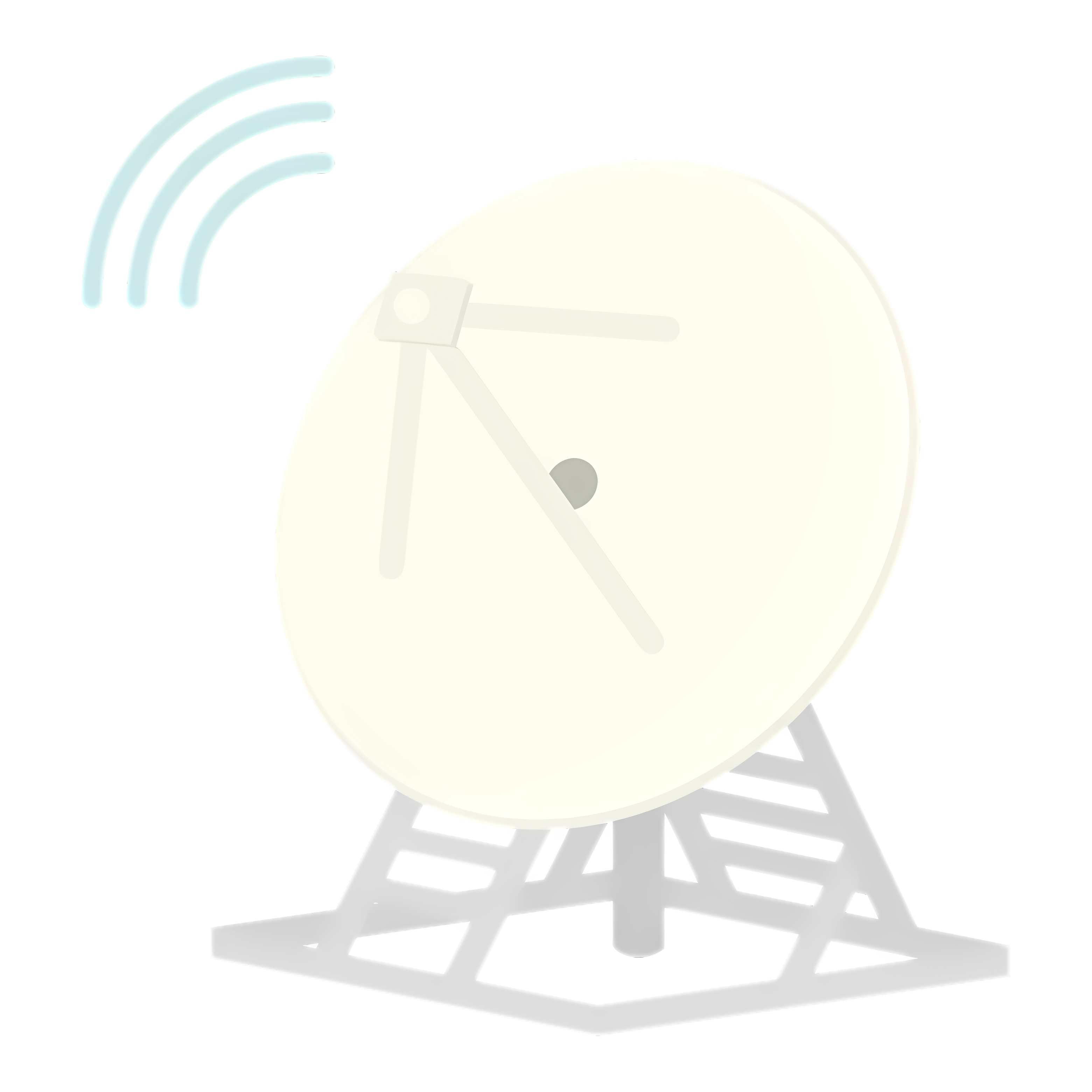 Satellite dish with antenna on tall pole Clipart