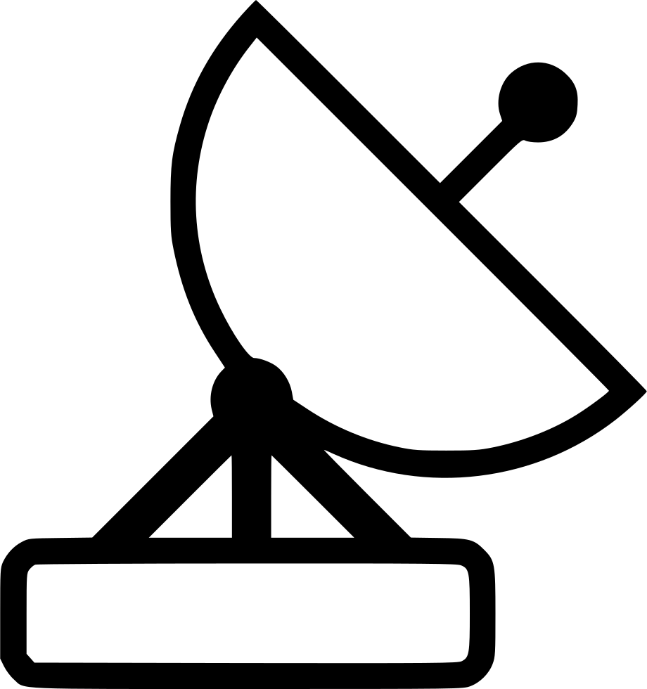 Satellite Dish Black And White Clipart