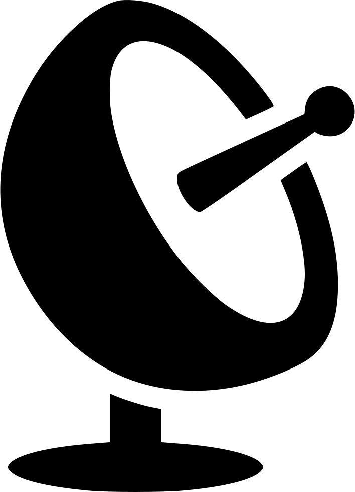 Satellite Dish Blackandwhite Clipart