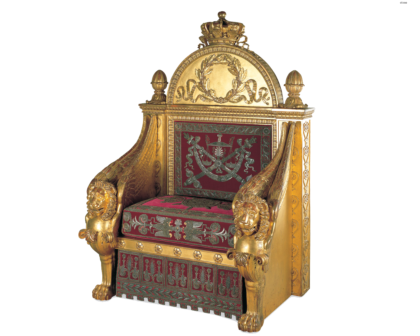 Napoleon I On His Imperial Throne Antique Clipart