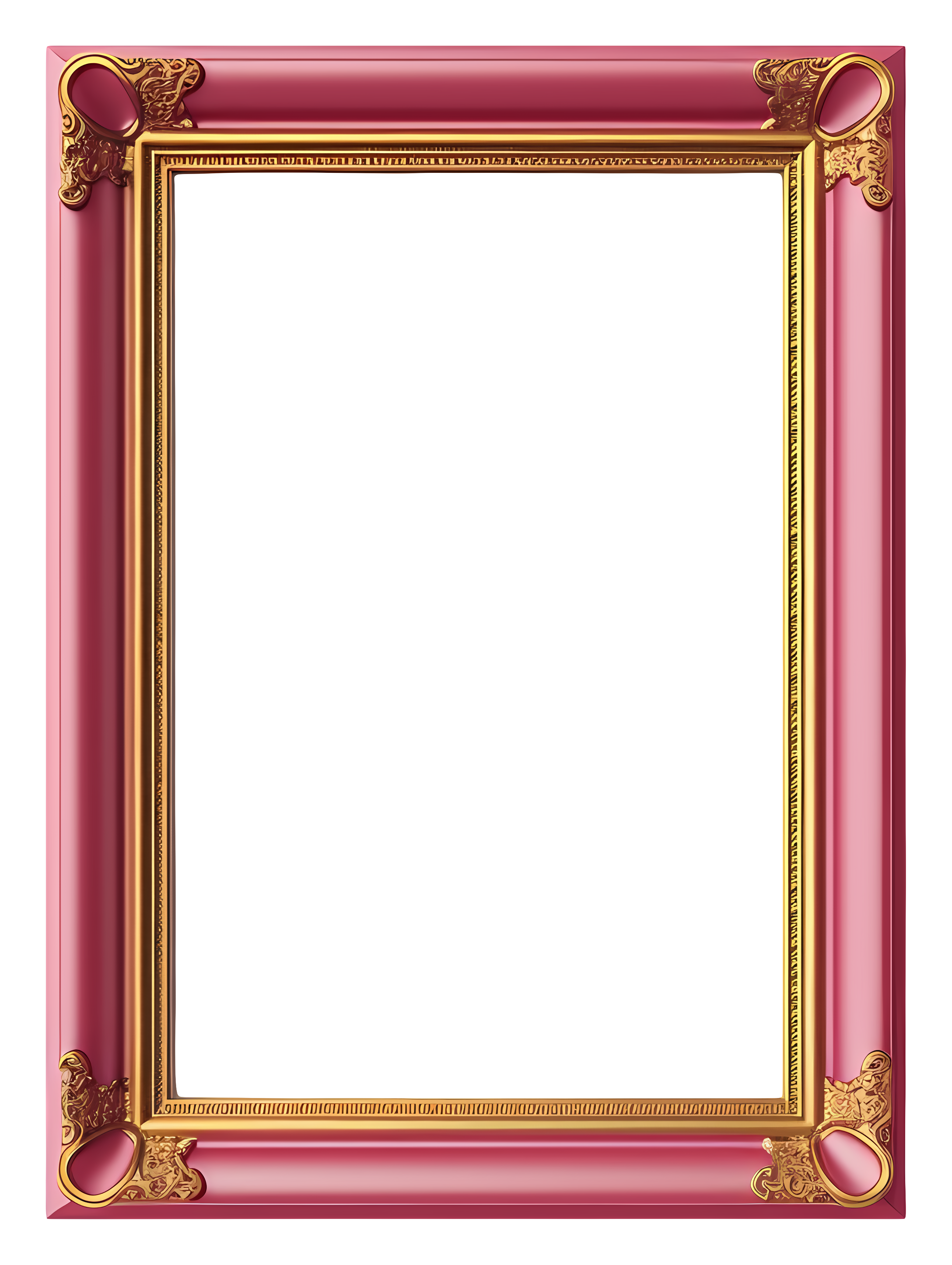 Old, ornate gold frame with vintage charm Clipart