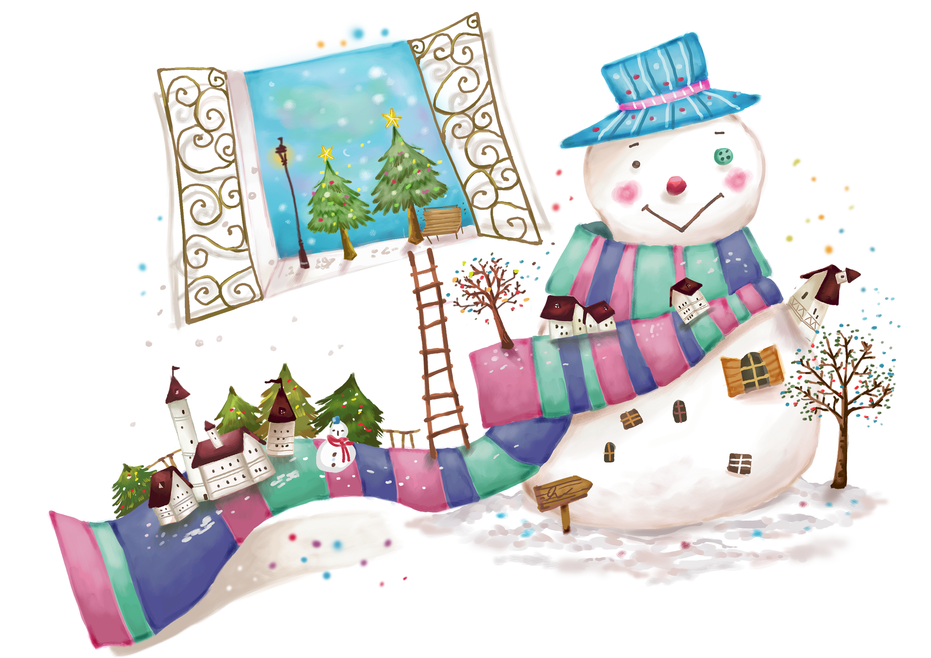 Christmas Poster Background Clipart