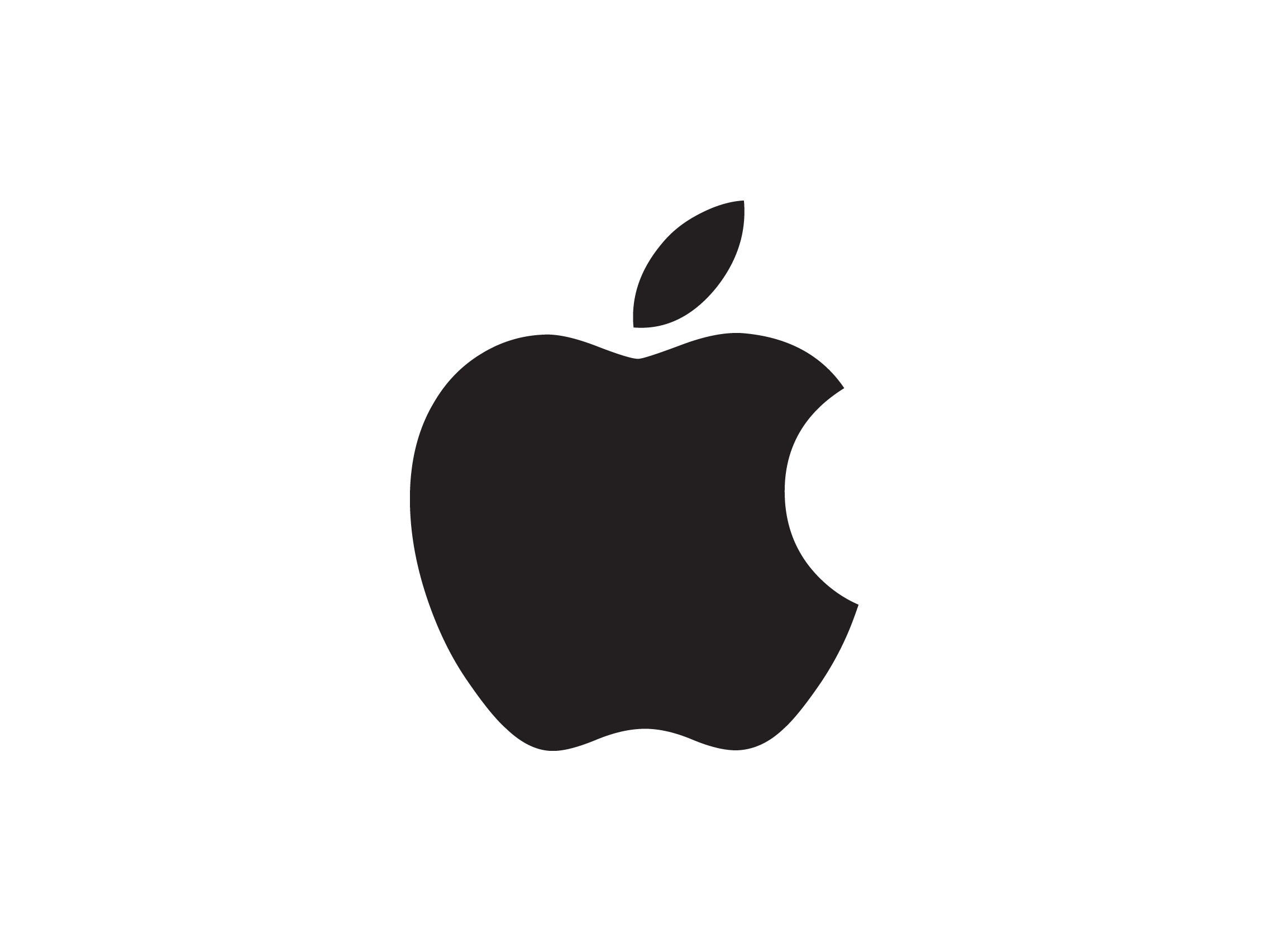 White Apple Logo Clipart