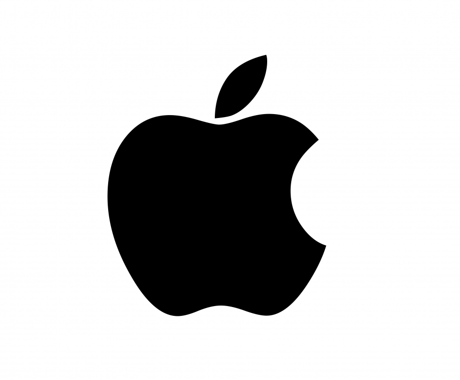 White Apple Logo Clipart