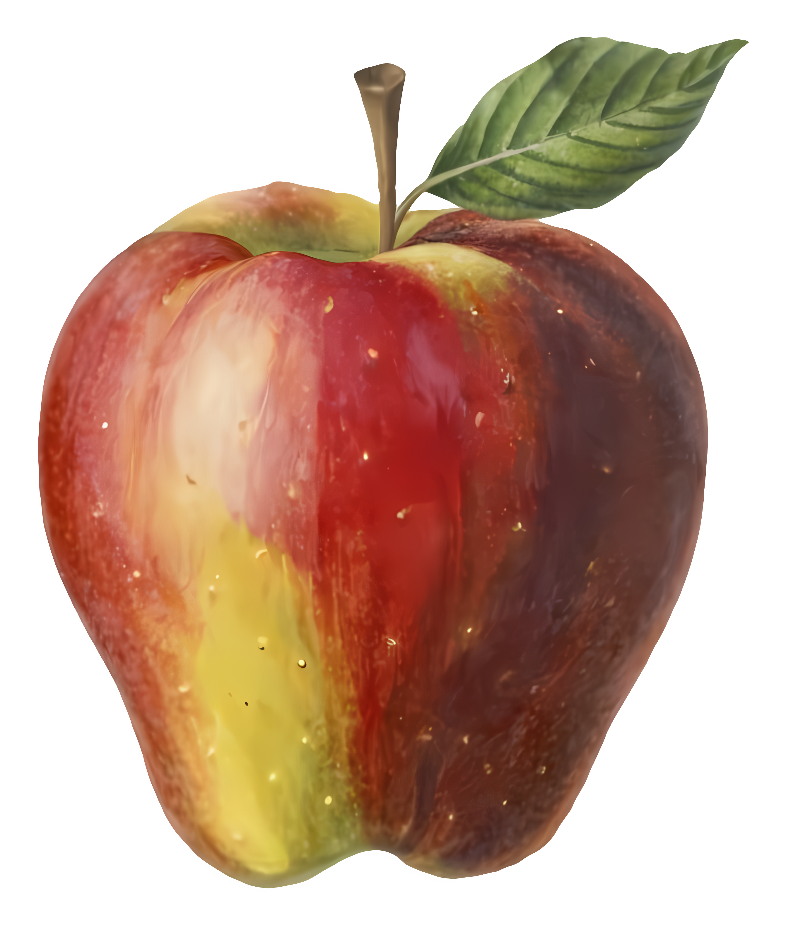 Realistic illustration of a vibrant apple Clipart