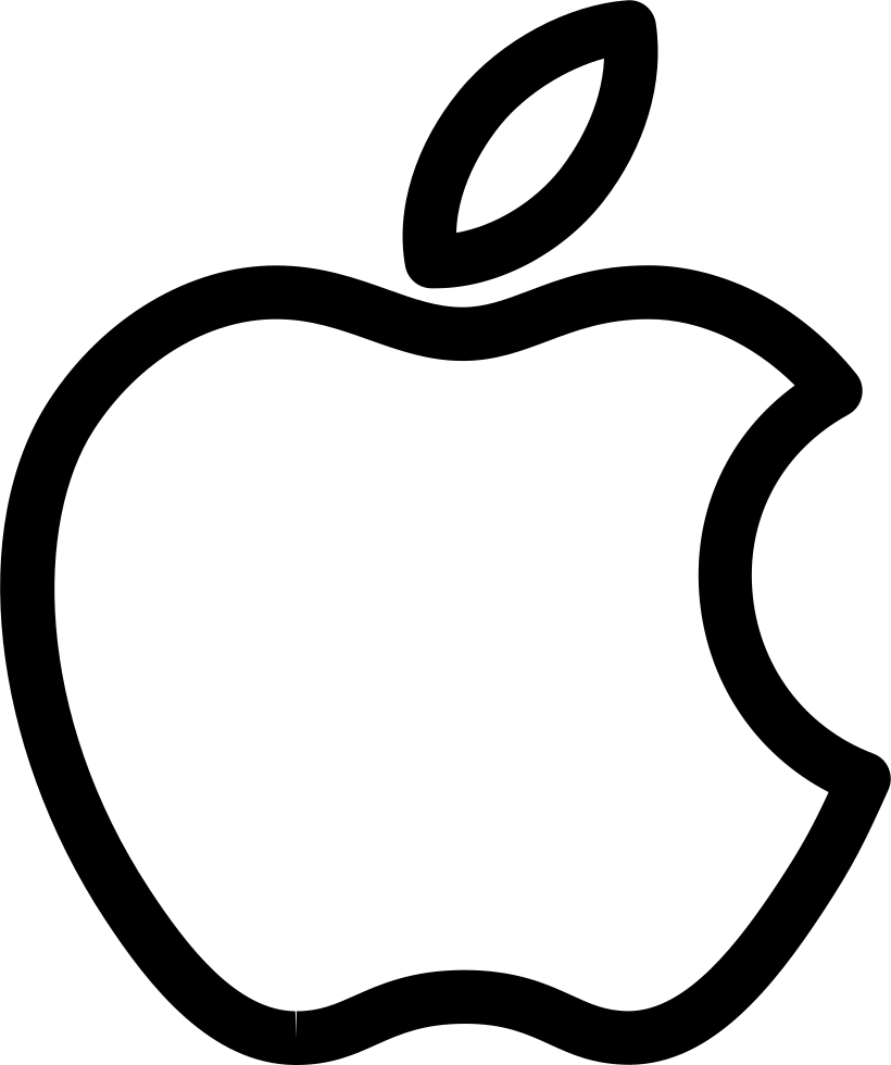 White Apple Logo Clipart