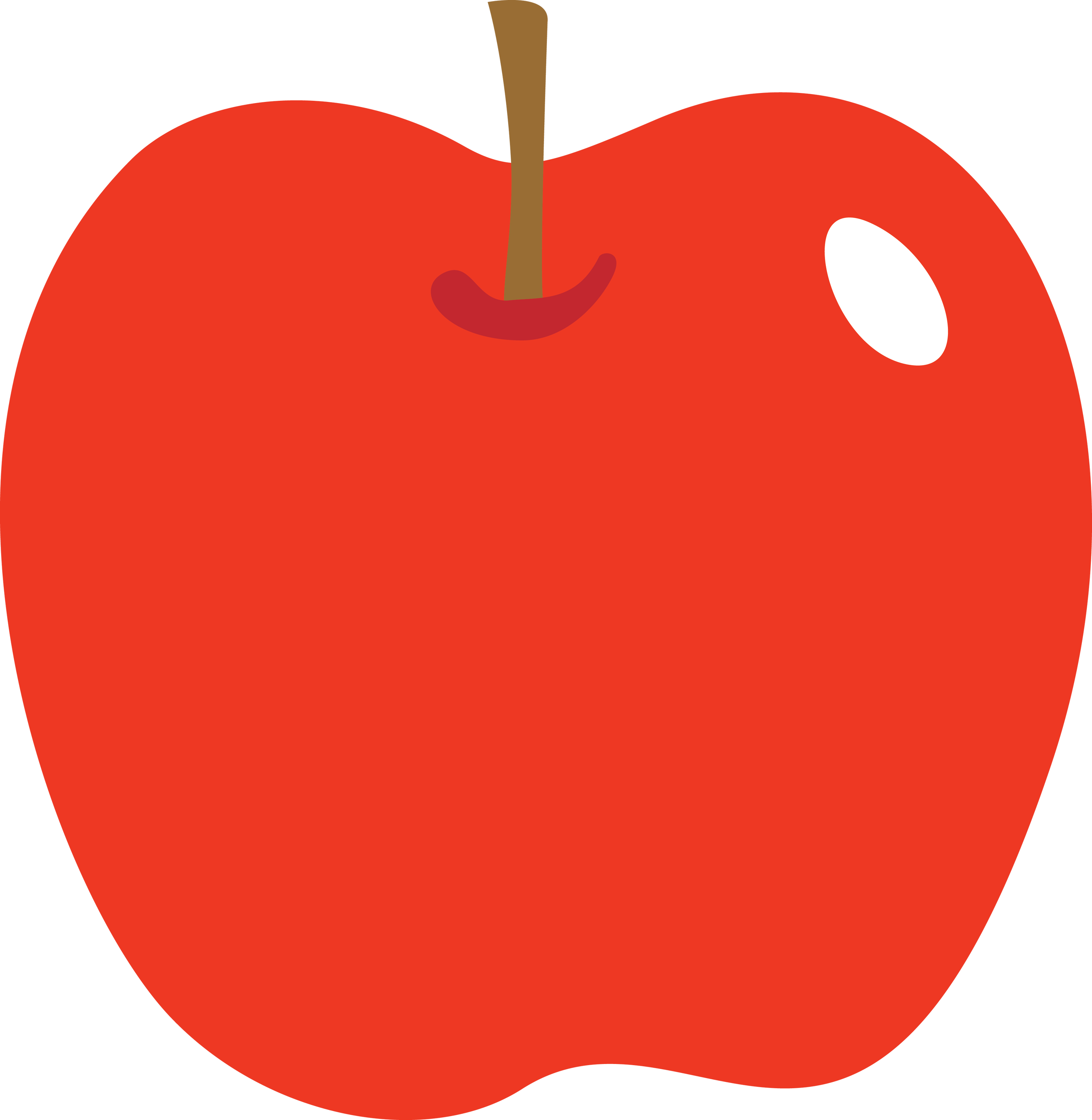 red fruit apple heart Clipart