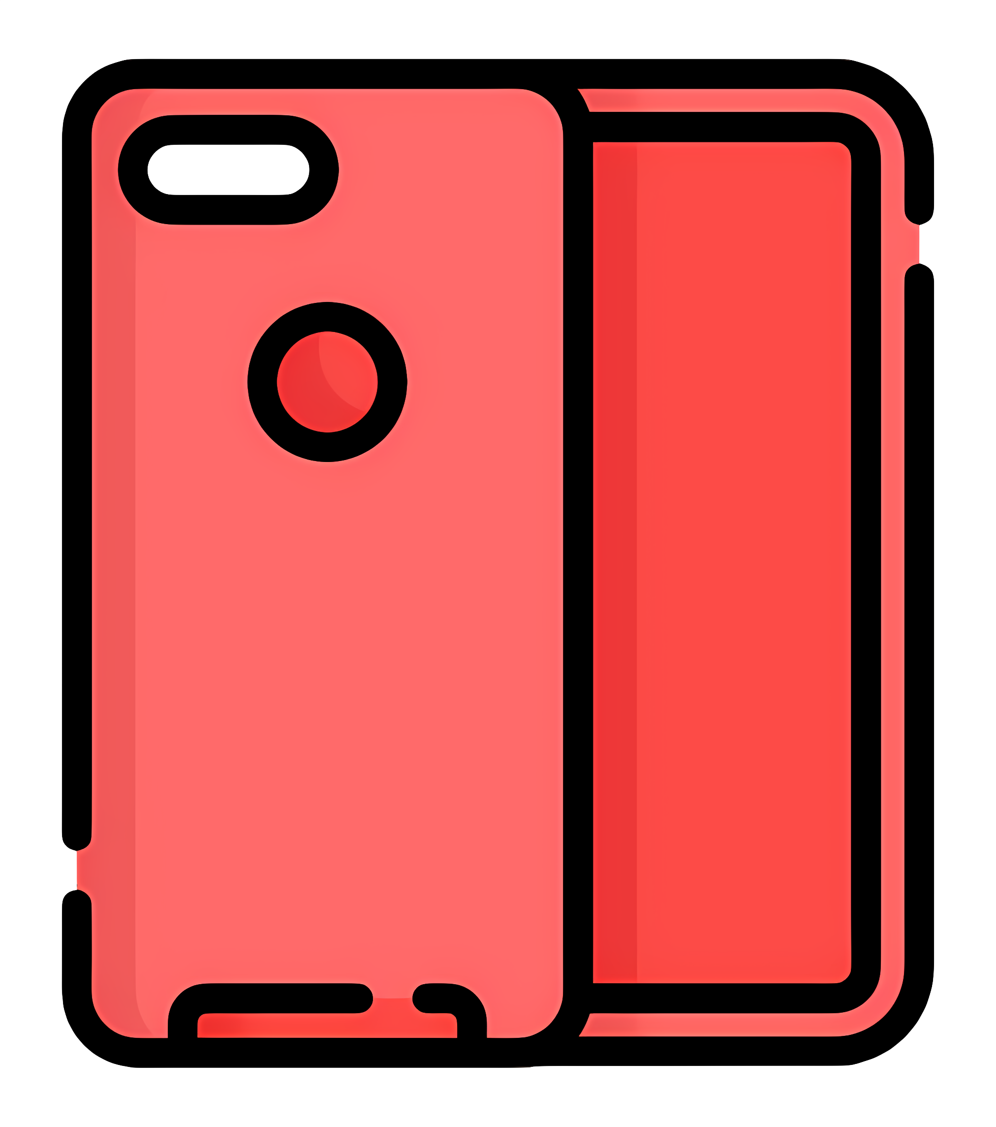 Red iPhone 7 with sleek design, camera Clipart