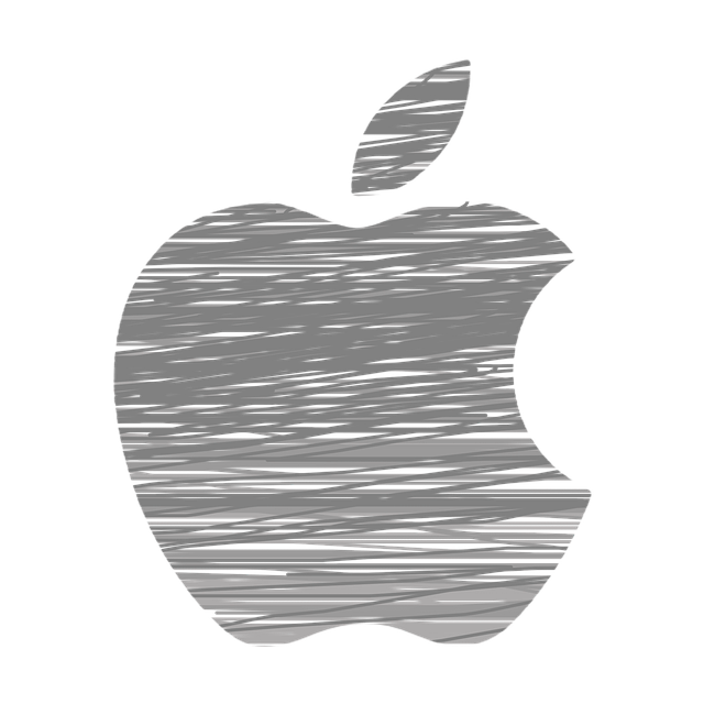 White Apple Logo Clipart