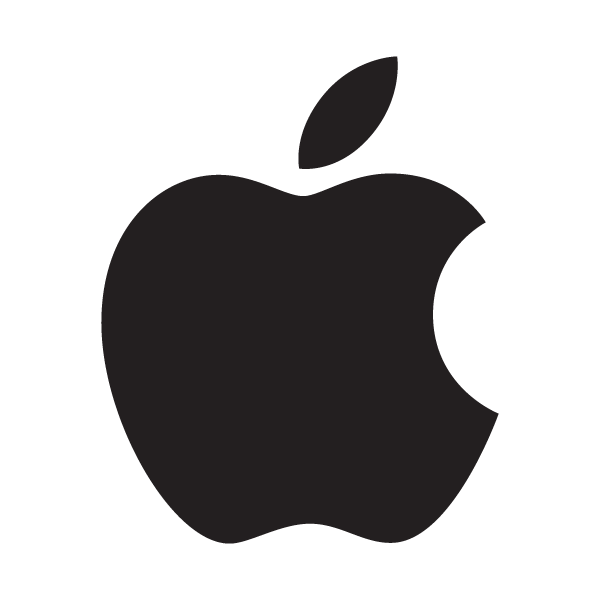 White Apple Logo Clipart