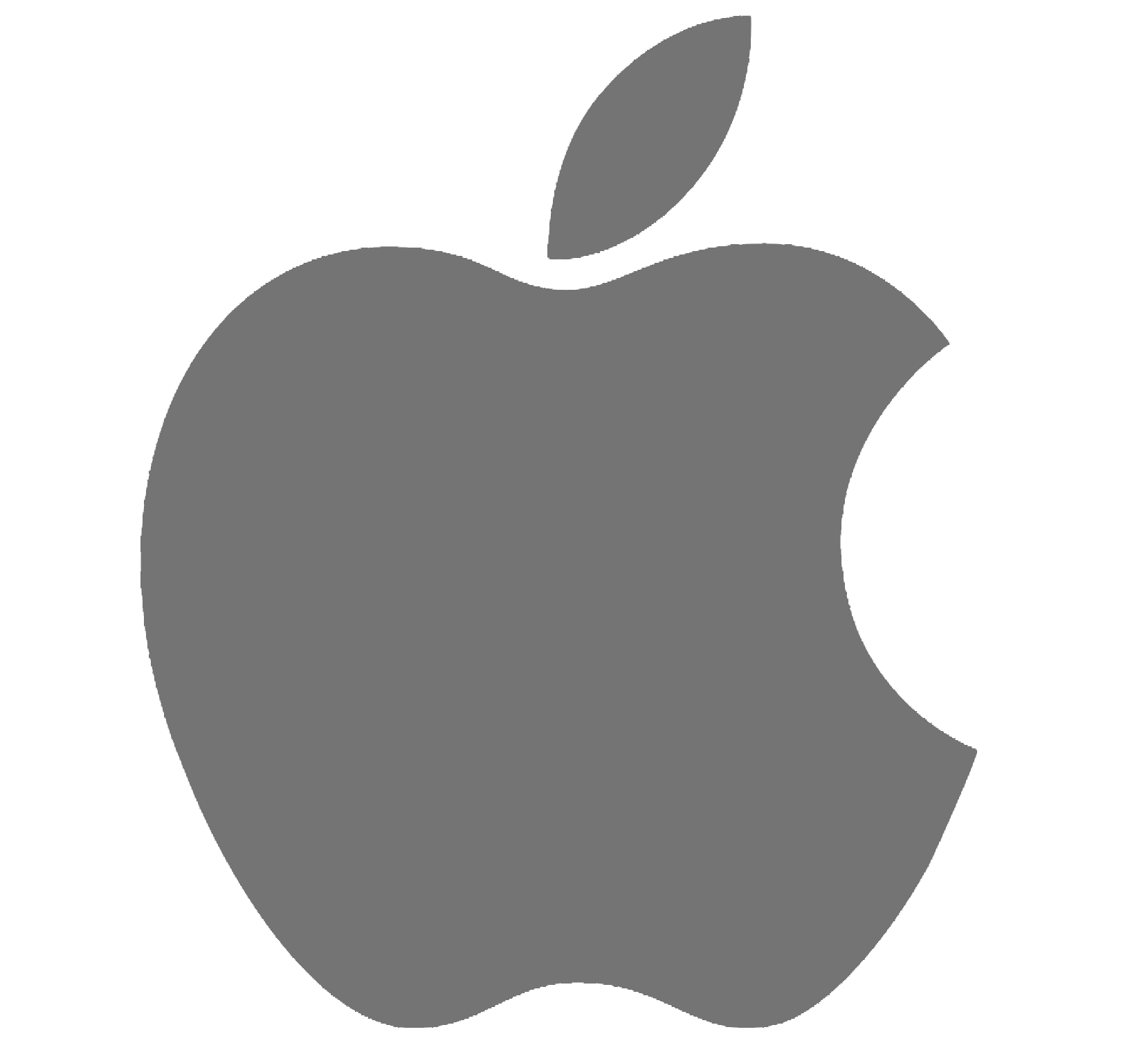 White Apple Logo Clipart