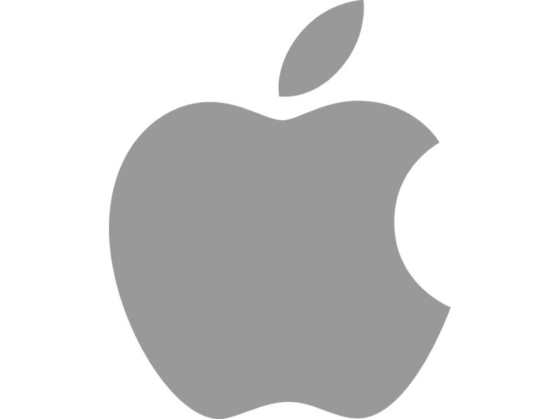 White Apple Logo Clipart