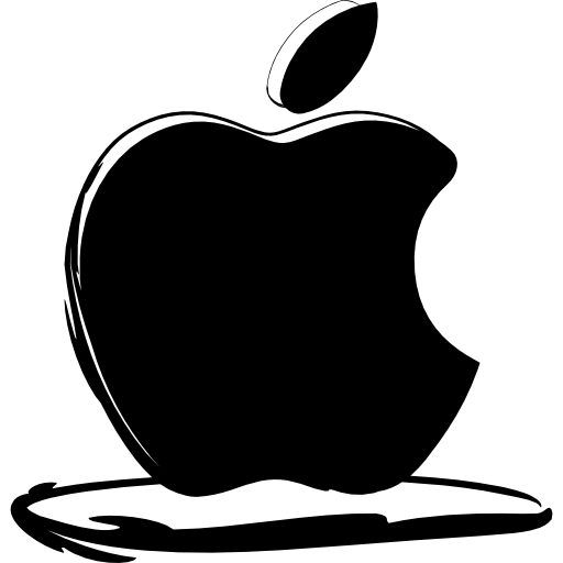 White Apple Logo Clipart