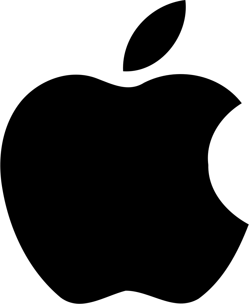 White Apple Logo Clipart