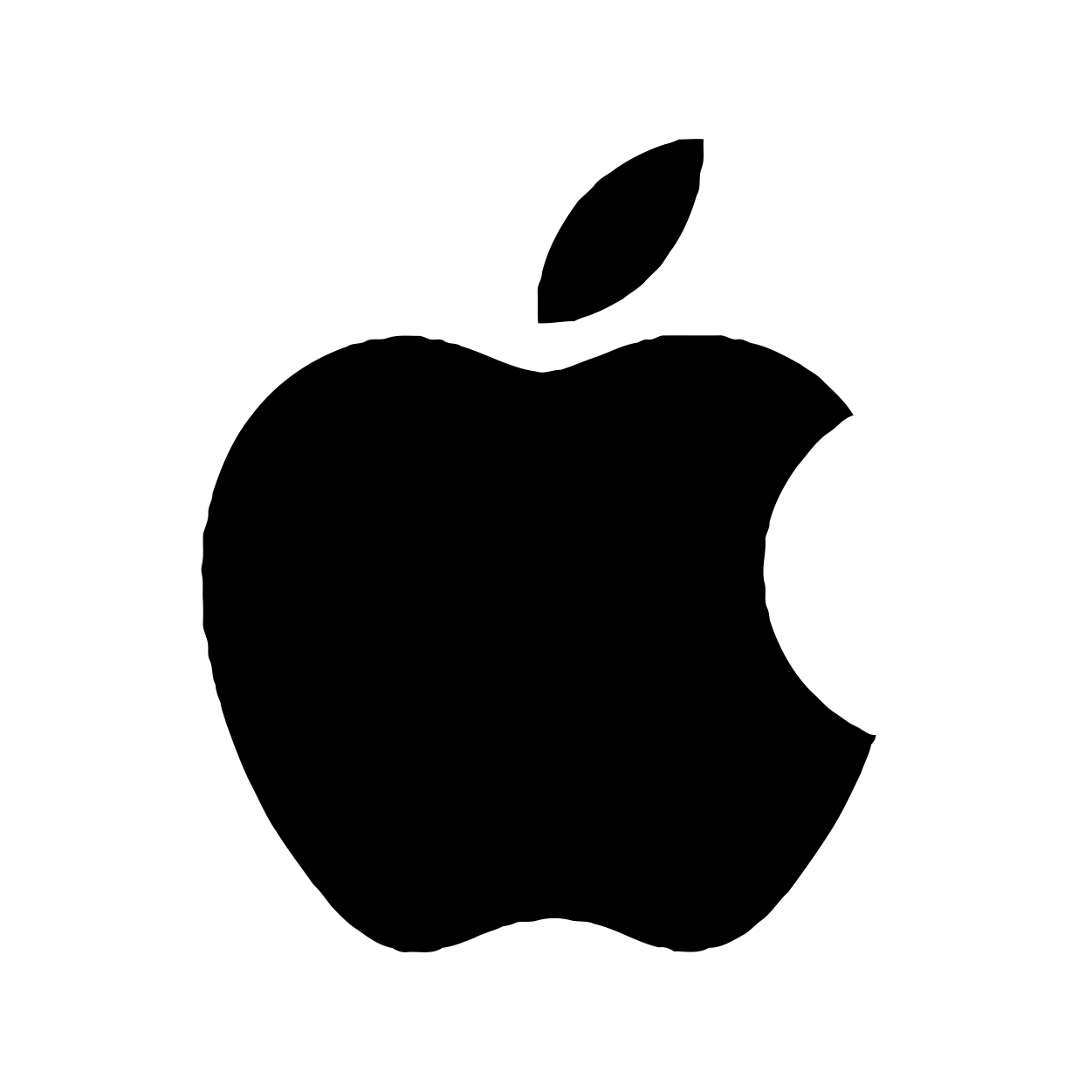 White Apple Logo Clipart