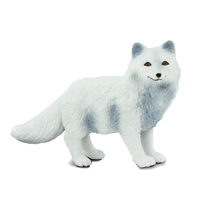 white animal figure arctic fox figurine dog Clipart