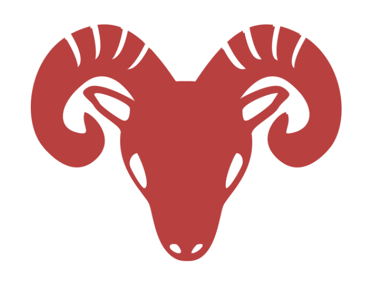 Goat icon Aries zodiac symbol of frontal goat head icon signs icon Clipart