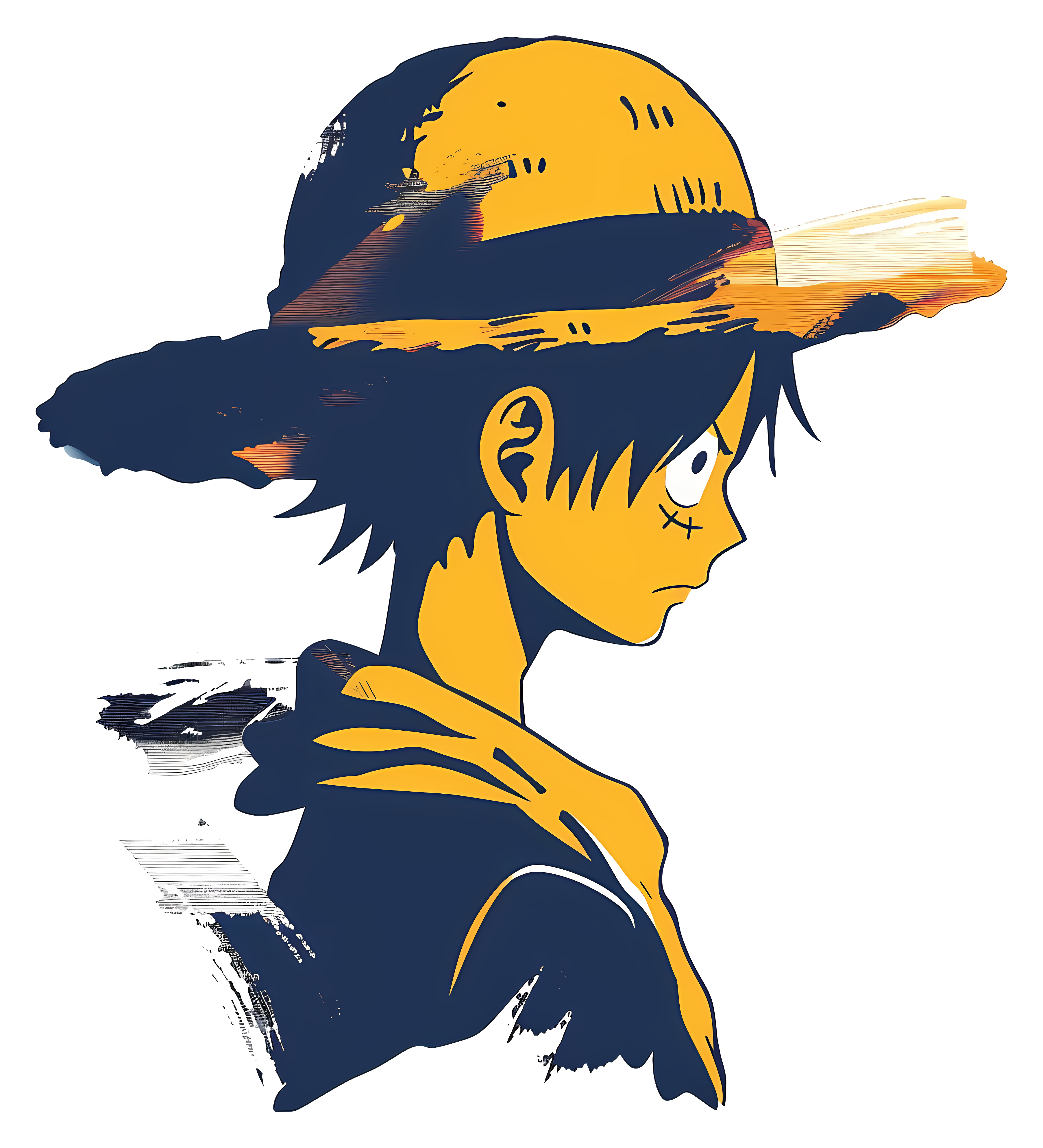 Person in blue and yellow sun hat Clipart