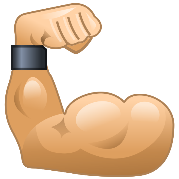 Muscle Arm Emoji Clipart
