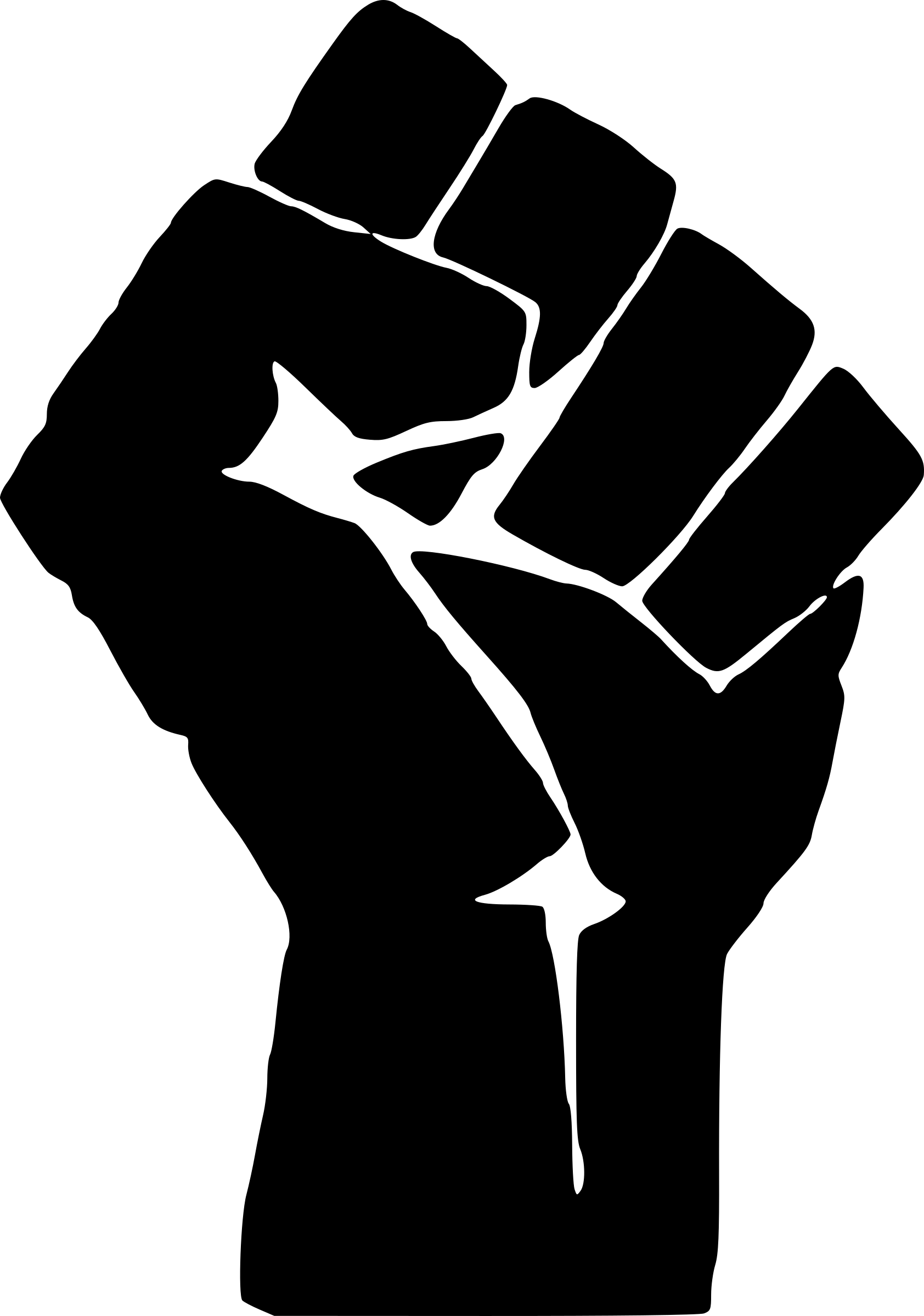Black Power Fist Clipart