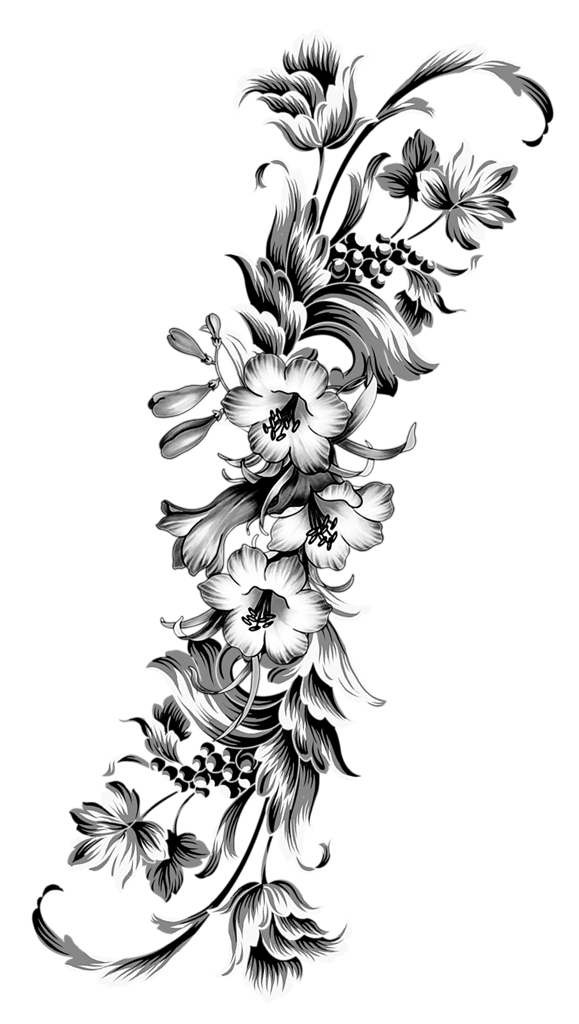 Black And White Flower Clipart