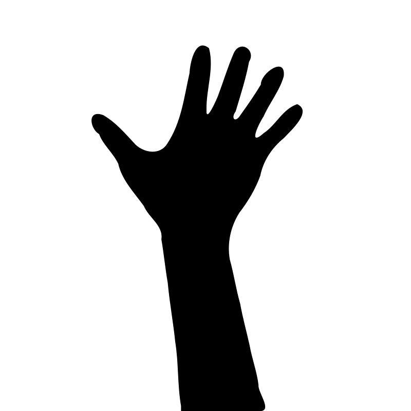 Praying Hands Silhouette Clipart