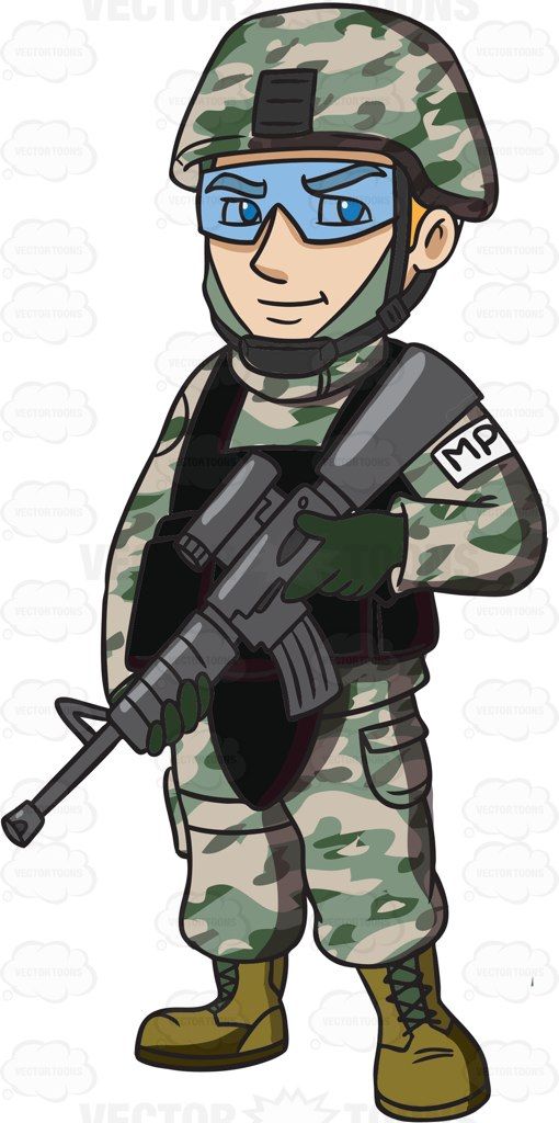Military Police Machine Guns And Us Army Clipart