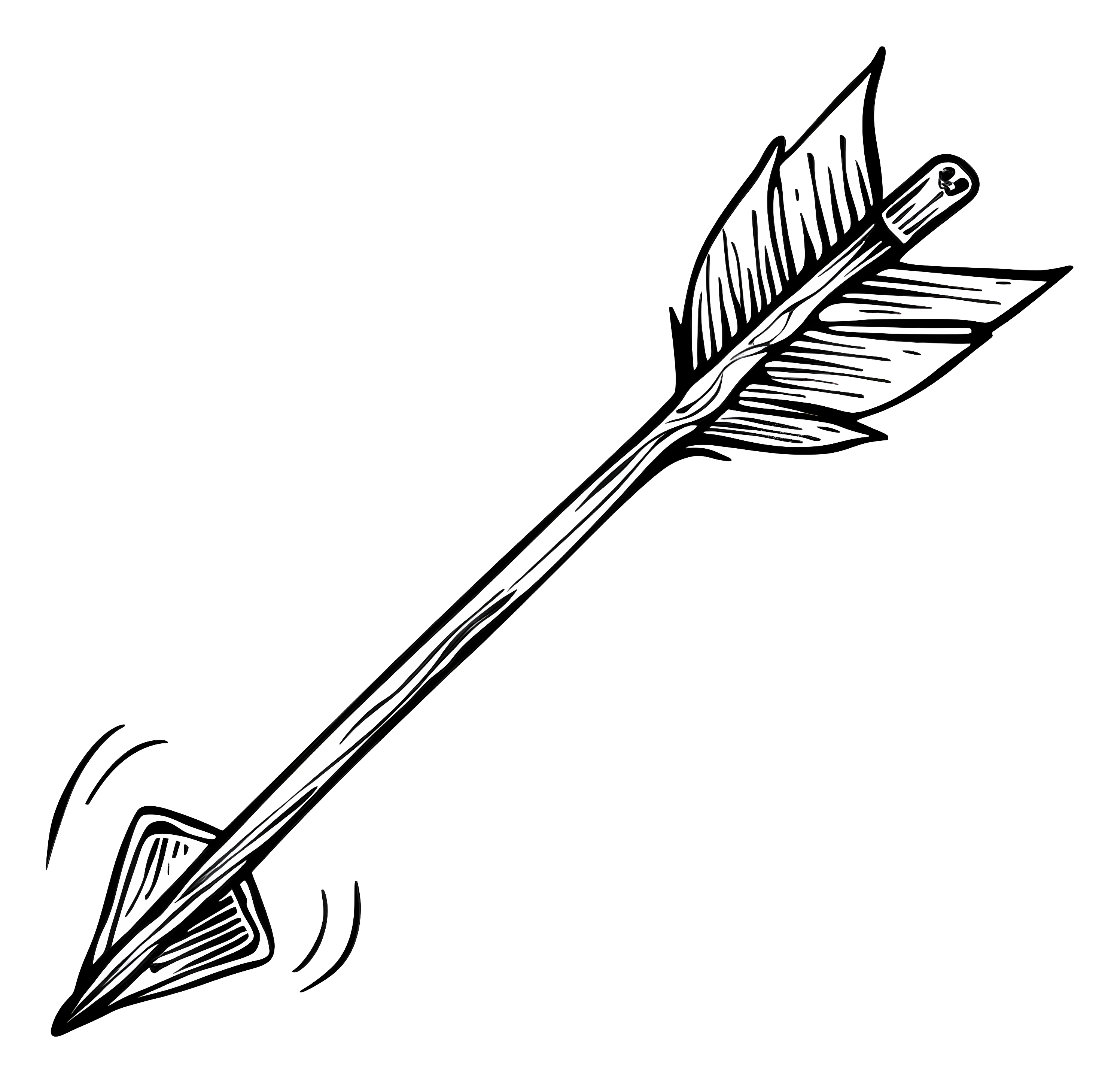 Sleek black metal arrow on dark background Clipart