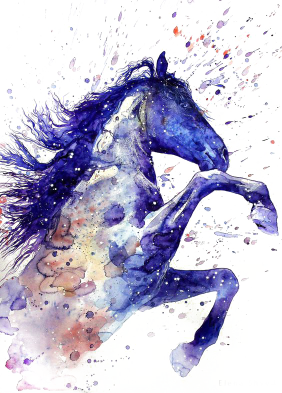 Tattoo Horse Ritmeester Watercolor Painting Drawing Clipart