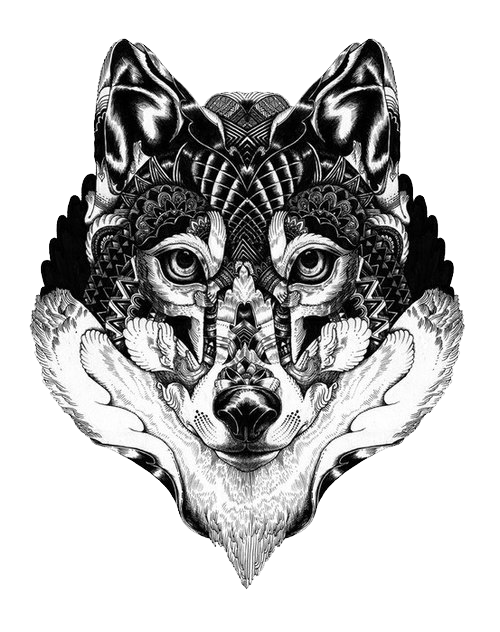 Gray Art Langtou Illustration Tattoo Wolf Drawing Clipart