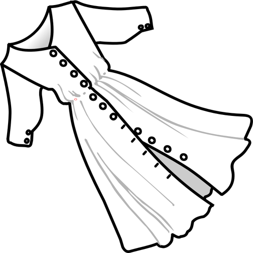 Line Art Of Dress Clipart