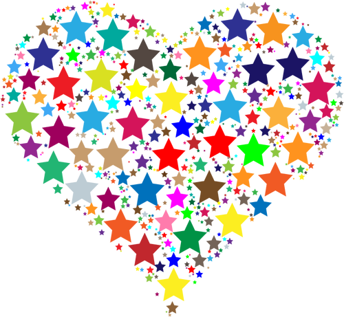 Heart Made Of Stars Clipart